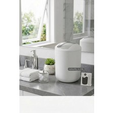 Saban Beyaz 2 Litre Çöp Kovası Brasil Model Plastik Malzeme ile Şık ve Modern Tasarım