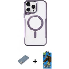 Marsilyan™- iPhone 11 Pro Max Kılıf Yadigar Klasik Özel Seri - Siyah 18D Cam Ekran Koruyucu + Gold Metal Kamera Lens Koruma Cam