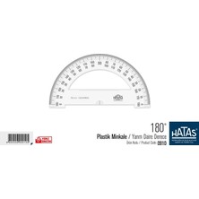 Hatas 180° Sınıf Plastik Minkale / Yarım Daire Derece