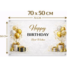 Happy Birthday Doğum Günü Afişi Branda Banner – Parti Dekor (Çoklu Ölçü Seçenekli)
