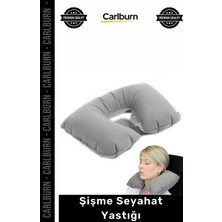 Carlburn Özel Üretim Ergonomik Konforlu Boyunluk Uçak Otobüs Otomobil Pratik Yumuşak Şişme Seyahat Yastığı