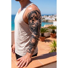 BP Tattoo Mistik Kadın ve Dolunaylı Orman Manzarası Temalı Gerçekçi Geçici Dövme