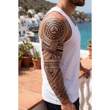 BP Tattoo Maori Kol Dövmesi Kol Kaplama Tribal Dövme Tattoo