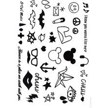 BP Tattoo Karışık Minimal Figürlü El, Parmak Dövmesi