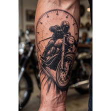 BP Tattoo Motosiklet Temalı Geçici Dövme Motorcu Dövmesi