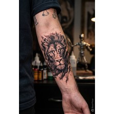 BP Tattoo Aslan Geçici Dövme Unisex Tattoo Kol Bacak Omuz Dövmesi