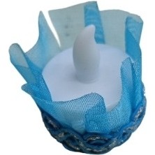 Karakız El Mumu Ledli Mavi 12'li Paket