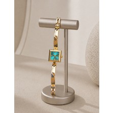 Boris Accessory Kadın Gold Minimal Kare Kasa Bileklik Saat – Şık Zarif Çelik Kordon Kol Saati