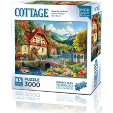 Kaia Life 23015 House By The Pond 3000 Parça Puzzle -Ks Puzzle