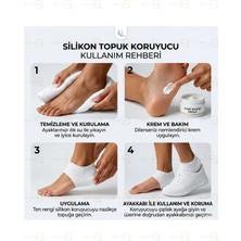 MAİN SHOP Main Shop Silikon Topuk Gömleği Dikeni Bunyon Çatlak Koruyucu Bandaj Ortopedik Ayak Destek Çorabı M-112