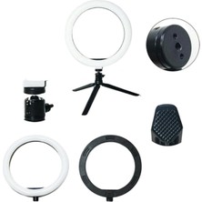 Kaia Life 8inç 20CM Youtube Instagram Tiktok Selfie  Stüdyo Video Fotoğraf Ring Light  Tripod LED Halk
