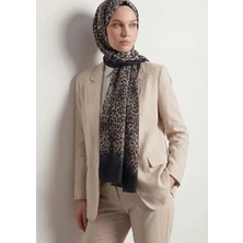 Silk Home Leopar Desen Pamuklu Krem 90X200 Soft Şal