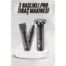 Techora Sale Yüksek Performanslı 3 Başlıklı Profesyonel Şarjlı Islak ve Kuru Kullanıma Uygun