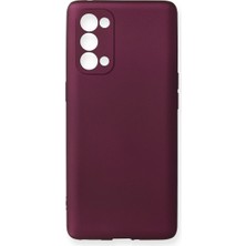Moresun Buğz Oppo Reno 5 Pro Kılıf First Silikon - Mürdüm