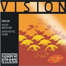 Thomastik Infeld Thomastik VI100 Vision Set Keman Teli | Sentetik Çekirdek, Çok Yönlü Modern Ses, Hızlı Yerleşme Süresi ve Dayanıklılık