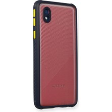 Moresun Buğz Samsung Galaxy A01 Core Kılıf Miami Şeffaf Silikon - Lacivert