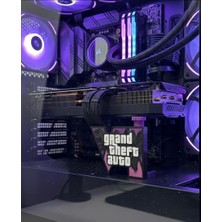 Goka 3D Craft Grand Theft Auto Vı (Gta 6) Temalı Ayarlanabilir Gpu Ekran Kartı Destek Aparatı (Mor-Pembe)