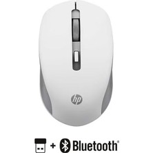 HP S1000 Plus Kablosuz Bluetooth Mouse Çift Modlu Kompakt Sessiz 2,4ghz+Bt5.0 Beyaz | Ramwhite Garantili