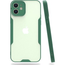 Moresun Buğz Iphone 12 Kılıf Platin Silikon - Yeşil