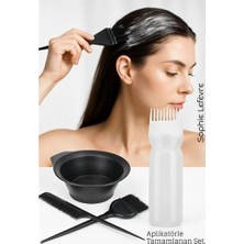 Senka Mey Ithalat® Saç Boyama Seti 3’lü ve Saç Boyası Eşit Dağıtım Şişesi Tarak, Seti Fırça, Boya Kabı 7