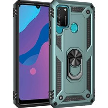 Moresun Buğz Huawei Y6P Kılıf Sofya Yüzüklü Silikon Kapak - Yeşil