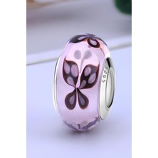 Fubena Kelebek Mor Murano Charm