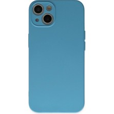 Moresun Buğz Iphone 13 Mini Kılıf Nano Içi Kadife Silikon - Mavi