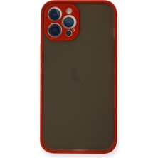 Moresun Buğz Iphone 12 Pro Max Kılıf Montreal Silikon Kapak - Kırmızı