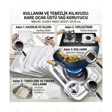 MAİN SHOP 10 Lu Isıya Dayanıklı Alüminyum Folyo Ocak Koruyucu M-749