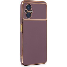 Moresun Buğz Xiaomi Poco M5 Kılıf Volet Silikon - Mor