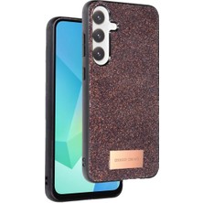 Moresun Buğz Onegif Samsung Galaxy A56 Bright Simli Kapak - Derin Mor