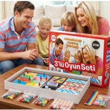 Zoe 3’lü Oyun Seti - Kızmabirader, Tombala, Fırdöndü - Aile Boyu Eğlence Paketi