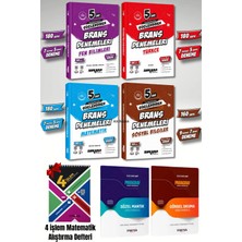 Ankara Yayıncılık 5. Sınıf Matematik Türkçe Fen Sosyal Bilimler Branş Denemeler + 4 Işlem Defteri ve 2 Paragraf Deneme