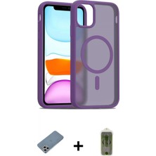 Marsilyan™- iPhone 11 Pro Max Kılıf Siluet Minimal Prime - Siyah Joko Magic 5d Hayalet Cam + Gümüş Shine Kamera Lens Koruma Cam