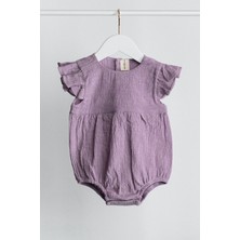 Merli Rose Şile Bezi Kolu Fırfırlı Body