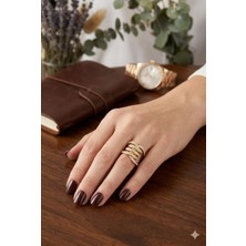 Tılsım Accesories Xupıng Çelik Yüzük Gold 6-Numara