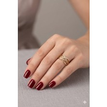 Tılsım Accesories Xupıng Çelik Yüzük Gold 8-Numara