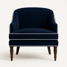The Ivy Concept Store Blue Harbor Lacivert Beyaz Kadife Berjer