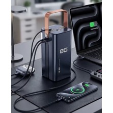 Kanonik Education 80000 Mah Taşınabilir Powerbank Süper Hızlı Şarj Çoklu Çıkış ve LED Göstergeli