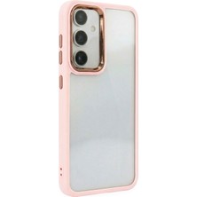 CepStok Samsung Galaxy A35 Kılıf Şeffaf Kenarları Renkli Kamera Detaylı Sert Silikon Kapak