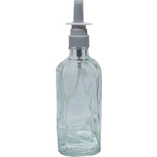 Makrobay 100 ml Burun Sprey Başlıklı Şeffaf Cam Şişe 10 Adet