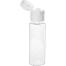 Makrobay 50 Adet 30 ml Şeffaf Pet Plastik Şişe Seti – Beyaz Açmalı Kapaklı Boş Şişe | Kozmetik, Dezenfektan