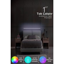 Luciole LED Abajur Işık Uzaktan Kumandalı Rgb 4 Animasyon 16 Renk Beyazgün Işığı