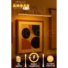 Luciole Pilli Parlak Gold Kasa Amber LED Flüt Tablo Aplik Banyo Ayna Üstü Aydınlatma