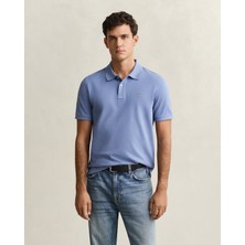 Gant Erkek Mavi Regular Fit Logolu Polo Yaka T-Shirt 2210.430