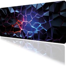 İyi Fikirler Dijtal Art Temalı Large Gaming Mouse Pad 70X30 cm Kaymaz Taban Dikişli Kenar Masa Matı