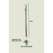 Outdoorun Dayanıklı Metal Ayaklı Kamış Sehpası - V-Kafa Tasarımlı Olta Tutucu