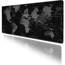 İyi Fikirler Dünya Haritası Oyun Large Gaming Mouse Pad 70X30 cm Kaymaz Taban Dikişli Kenar Masa Matı