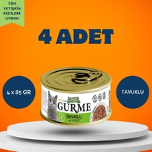 Jungle Gurme Soslu Tavuklu Yetişkin Kedi Yaş Maması 4 x 85 gr