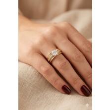 Tılsım Accesories Xupıng Çelik Yüzük Gold 7-Numara